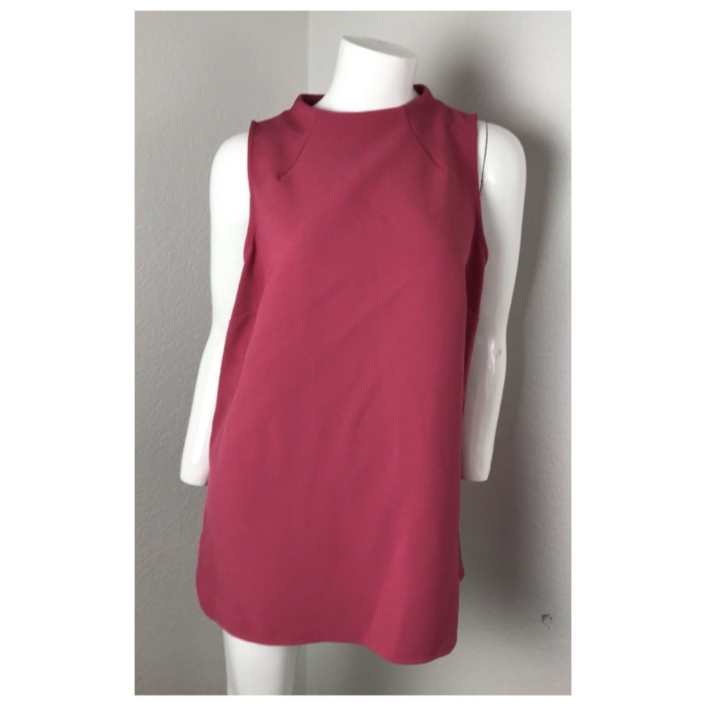 Alfani Women's Red Red  Blouse Sleeveless Shirt top Solid Size 10